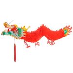 Bememo Guirnalda de Dragón de Año Nuevo Chino 3D Decoración Colgante (6,6 Pies)