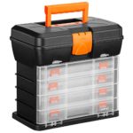 Caja de Herramientas VonHaus Estuche Organizador con 4 Cajones y Divisores Ajustables
