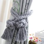 Cuerda de algodón para cortina, estilo chino creativo, artesanal, con borla