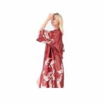 DILU Bata Kimono para Mujer, Bata Kimono Satinado, Pijama Chino japonés, Talla M