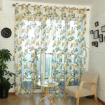 display08 chino tela flores bordado Tela de tul pura cortina de ventana en 3d