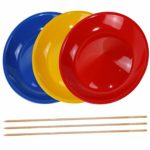 Forum Novelties SchwabMarken – Juego de 3 Platos giratorios con Varillas de Madera