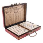 Homyl Mahjong Juego de Mesa Juego Chino Antiguo para Entretenimiento entre Amigos Familia