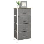 soges 4 cajones Mesita de Noche,45 x 30x 94 cm,Armario para Almacenamiento Estantería