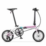 WuZhong W Coche Plegable Pareja Mini Ultraligero Rueda pequeña Bicicleta Plegable