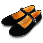 Zapatos Mary Jane de terciopelo de las mujeres Algodón negro Antigua Pekín