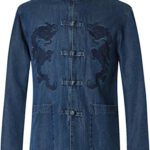 Jeansian Hombre Estilo Etnico Retro Cardigan Camisa China