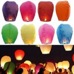 JRing 10 Piezas Linternas de Vuelo Chinas de Papel Colorido