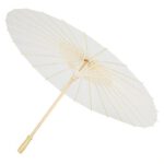 Zerodis Papel Parasol Chino/Japonés Paraguas de Papel Blanco DIY Pintura Decorativa Paraguas